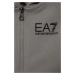 Dětská bavlněná mikina EA7 Emporio Armani šedá barva, s kapucí, s potiskem