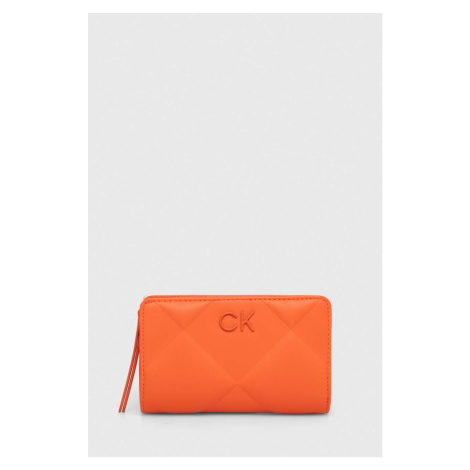Peněženka Calvin Klein oranžová barva, K60K611374