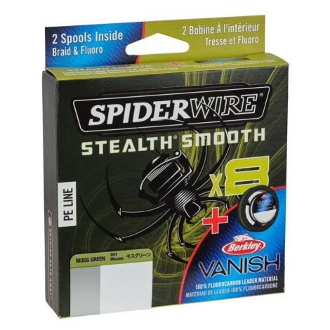 Spiderwire Splétaná Šňůra Stlth Smooth8 Moos Green 150m Nosnost: 18kg, Průměr: 0,19mm