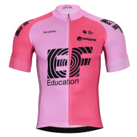 BONAVELO Cyklistický dres s krátkým rukávem - EDUCATION-EASYPOST 2023 - černá/růžová