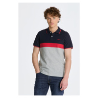 POLOKOŠILE GANT STRIPE PIQUE SS-POLO šedá