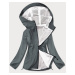 Tmavě šedá letní dámská bunda s podšívkou (HH036-2)