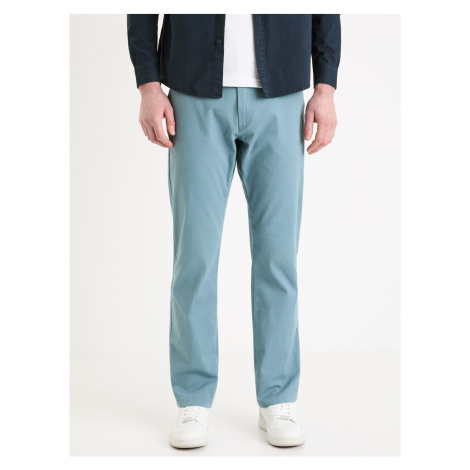 Světle modré pánské chino kalhoty Celio Tohenri