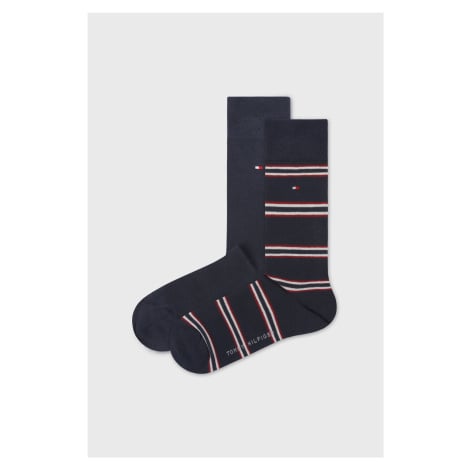 2 PACK vysokých ponožek Stripe OC 43-46 Tommy Hilfiger