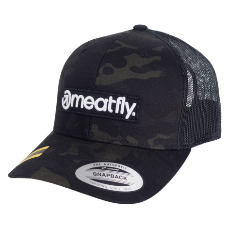 Meatfly kšiltovka MF Logo Trucker Black Multicam | Černá