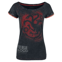 Game Of Thrones Targaryen - Fire And Blood Dámské tričko tmavě šedá