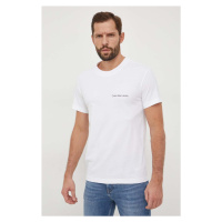 Bavlněné tričko Calvin Klein Jeans bílá barva, s potiskem, J30J324671