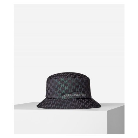 Klobouk karl lagerfeld k/monogram refl rev bucket hat černá