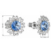 Náušnice bižuterie se Swarovski krystaly modrá kytička 51042.3 light sapphire