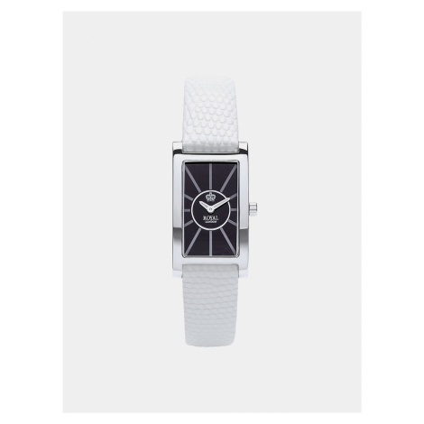 Dámské hodinky s bílým koženým páskem Royal London 2018