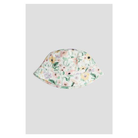 H & M - Keprový klobouček bucket's potiskem - bílá H&M