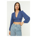 Dámský Crop Top Trendyol V-Neck