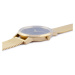 Dřevěné hodinky Diamond Lux Watch s řemínkem z pravé kůže Kovový