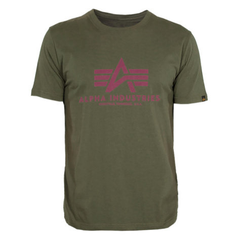 Alpha Industries Tričko Basic T-Shirt zelená tmavě