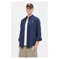 Košile Abercrombie & Fitch tmavomodrá barva, regular, s límečkem button-down