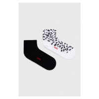 Ponožky HUGO 2-pack dámské, bílá barva, 50510686