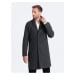 Tmavě šedý pánský lehký kabát Ombre Clothing