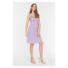 Trendyol Lilac Check Midi Dress