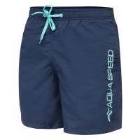 AQUA SPEED Man's Swimming Shorts Owen Navy Blue