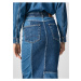 Modrá dámská džínová midi sukně Pepe Jeans Piper