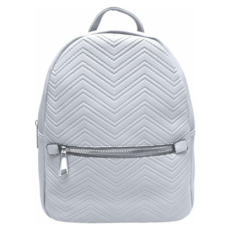 Světle šedý dámský batoh s moderním vzorem Tapple
