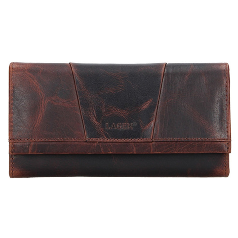 Trendy dámská kožená peněženka Emmina, hnědá Lagen