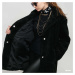 Urban Classics Ladies Oversized Sherpa Coat Black