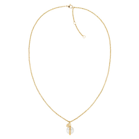 Tommy Hilfiger Stylový pozlacený náhrdelník s perlou 2780762