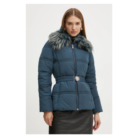 Bunda Guess MARISOL dámská, tmavomodrá barva, zimní, W4BL43 WGK22