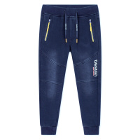 Chlapecké riflové kalhoty/ tepláky, zateplené KUGO CK0925, modrá Barva: Modrá