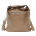 Světle hnědá velká dámská kožená kabelka s kombinací batohu Beauvais Arwena (PL)