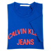 Pánské modré tričko s plastickým nápisem Calvin Klein