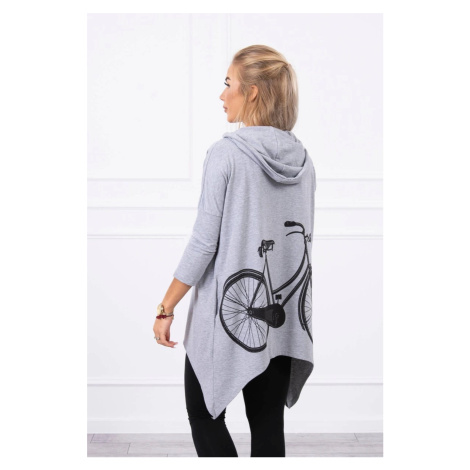 Kesi Mikina Bike s potiskem Barva: Šedá