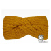 Pletená čelenka Dráče - Twist 10, hořčicová Barva: Žlutá