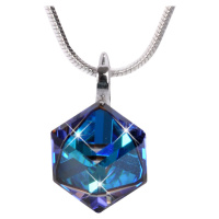 Levien Nadčasový náhrdelník Cube 8D2Y Bermuda Blue