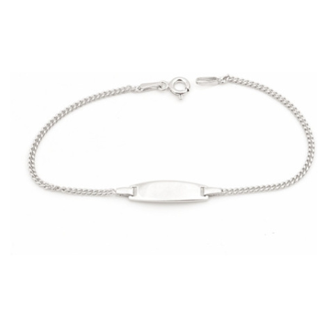 Stříbrný náramek pancr s destičkou 16 cm 78501F Silver style
