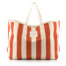 TAŠKA GANT STRIPED CANVAS BEACH BAG PUMPKIN ORANGE