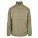 Stand Up Collar Pull Over Jacket - khaki