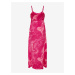 Tmavě růžové dámské vzorované midi šaty ONLY Jane