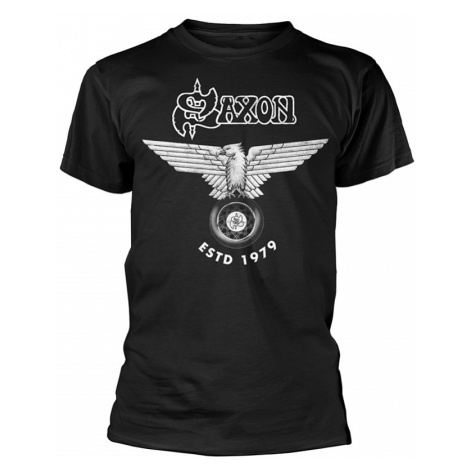 Saxon tričko, ESTD 1979 Black, pánské PLASTIC HEAD
