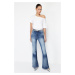 Trendyol Blue More Sustainable High Waist Flare Jeans