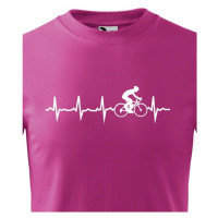 Dětské tričko Tep cyklisty - Ukažte všem, kam vás vaše srdce táhne