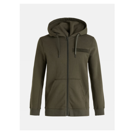 Mikina peak performance m ease zip hood zelená