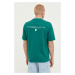 Bavlněné tričko Abercrombie & Fitch zelená barva, s potiskem