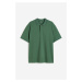 H & M - Tričko z piké Relaxed Fit - zelená
