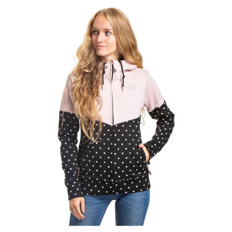 Meatfly dámská technická mikina Omni Powder Pink/Black Dots | Růžová