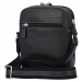 Pánská kožená crossbody taška černá - Hexagona 107701 černá