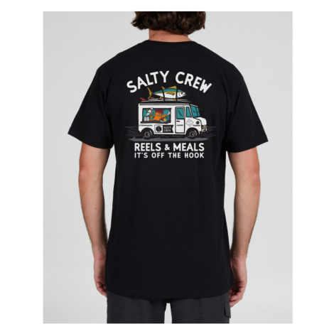 Salty Crew Reels meals premium s/s tee Černá