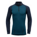 Devold tričko Duo Active Merino Zip Neck Jr blue