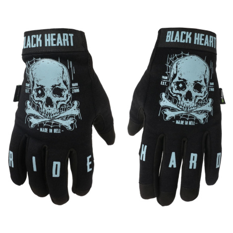 rukavice BLACK HEART - Moto W-TEC Web Skull - BLACK